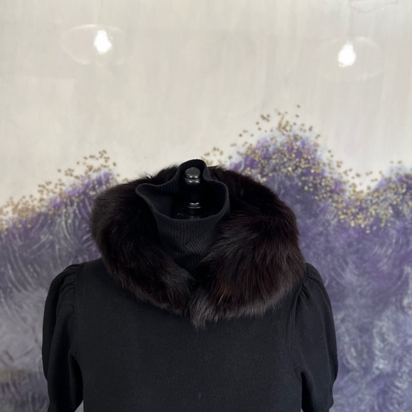 Vintage Dark Brown Fox Fur Collar - Picture 12 of 16